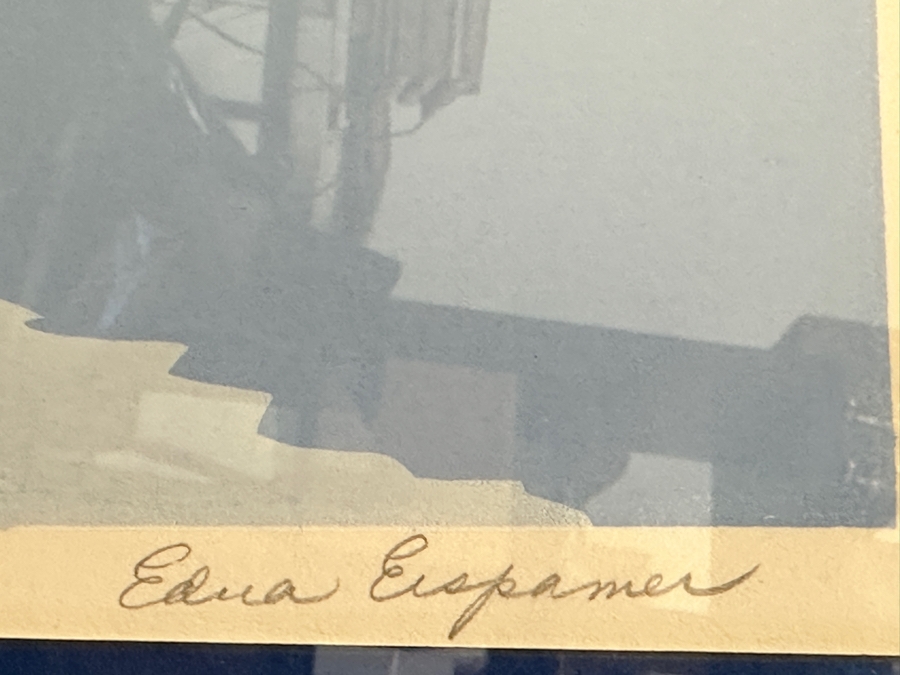 Just Added - Edna Erspamer Limited Edition Artist Signed Print Titled 'County Line' Numbered 30 Of 80 Framed [Photo 3]