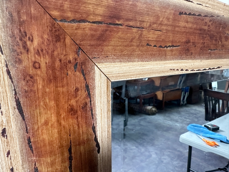 Just Added - Wooden Beveled Glass Wall Mirror 26 X 56 [Photo 2]