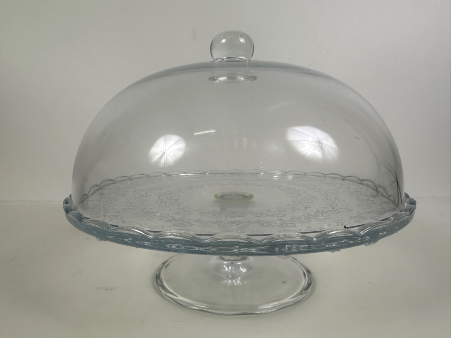Just Added - Glass Cake Stand With Dome Cover 13W [Photo 2]