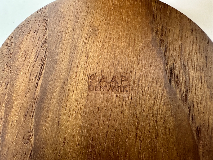 Just Added - Mid-Century Modern SAAP Denmark Teak Coasters With Holder 3.75W X 3.75D X 2.75H [Photo 3]