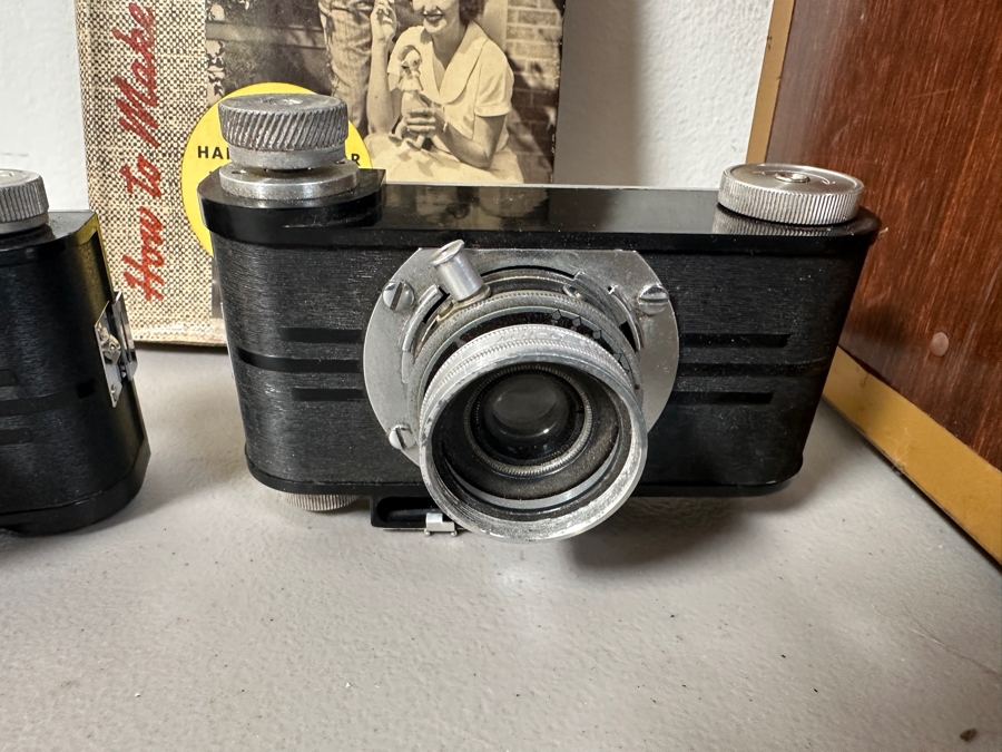 Just Added - Keystone 6mm Film Projector Model K-160, How To Make Good Movies Hardcover Book & Pair Of Vintage Argus Film Cameras [Photo 7]