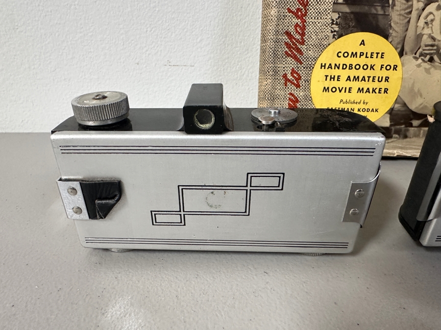 Just Added - Keystone 6mm Film Projector Model K-160, How To Make Good Movies Hardcover Book & Pair Of Vintage Argus Film Cameras [Photo 9]