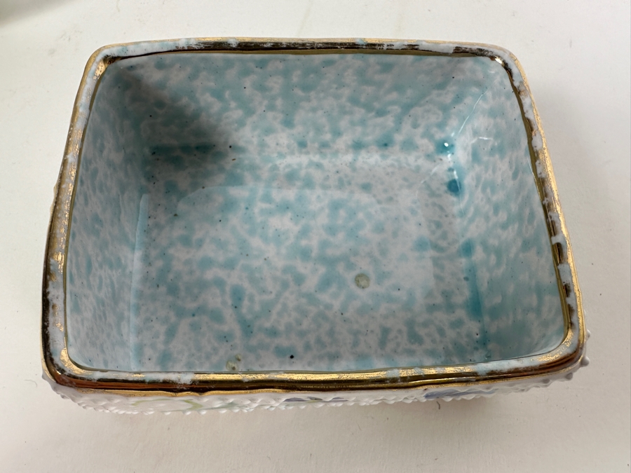 Just Added - Vintage 4Signed Deruta Italy Hand Painted Pottery Lidded Box 4W X 3D X 2H [Photo 6]