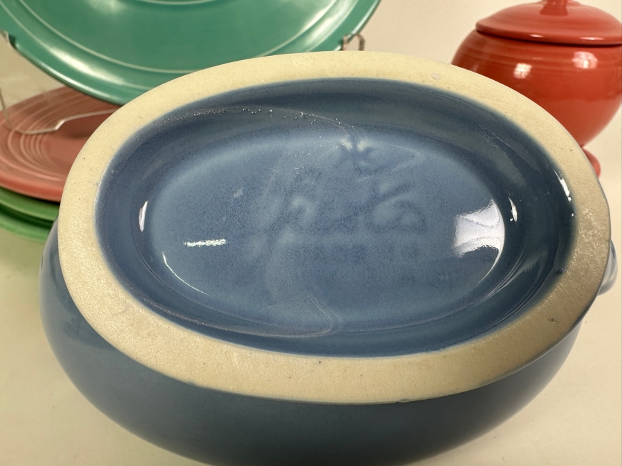 Just Added - Fiesta Fiestaware - 4 10.5' Dinner Plates, Gravy Boat & Sugar Bowl With Underplate [Photo 5]