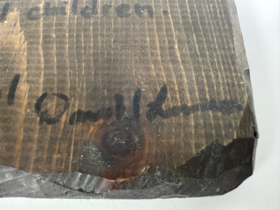 Just Added - Signed Naive Folk Art Retablo Archangel St. Michael San Miguel 7 X 10 [Photo 8]