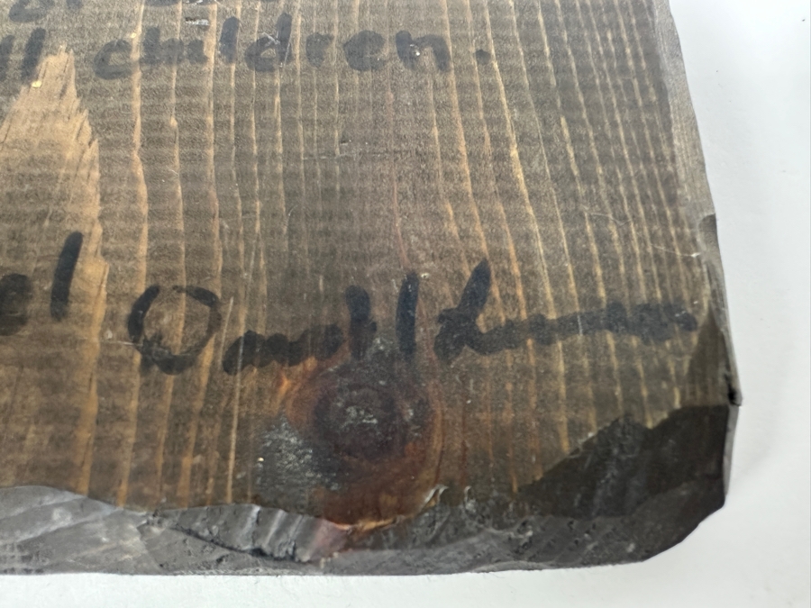 Just Added - Signed Naive Folk Art Retablo Archangel St. Michael San Miguel 7 X 10 [Photo 9]