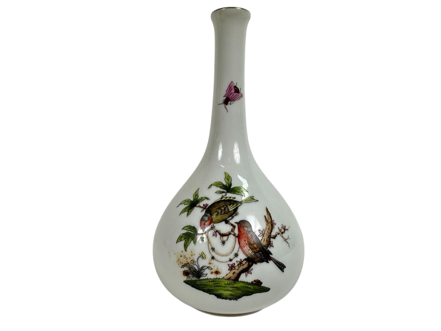 Hand-painted Herend Hungary Porcelain Bud Vase 5.25H [Photo 1]