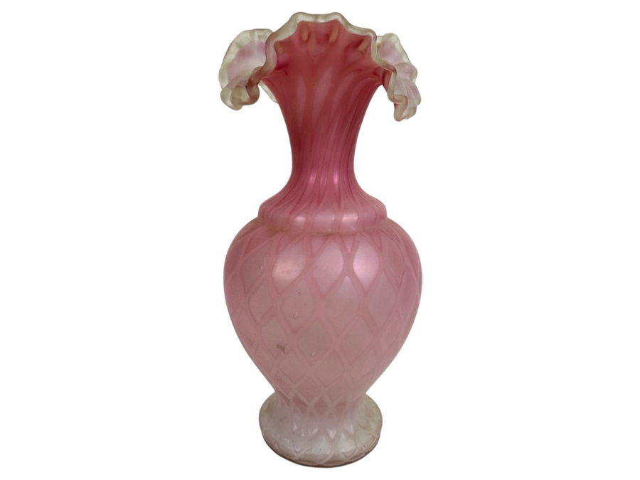 Pairpoint / Mt. Washington Pink Satin Art Glass Vase 9H [Photo 1]