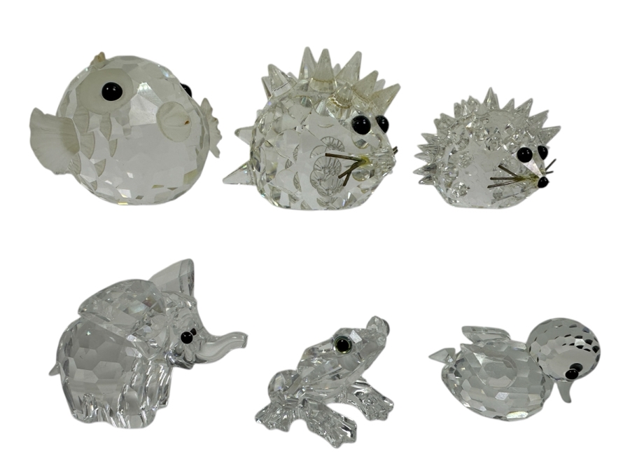 (6) Swarovski Crystal Animal Figurines [Photo 1]