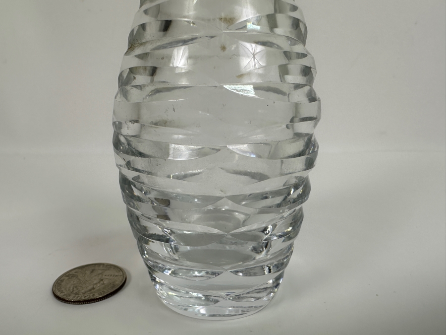 Vintage Brierly Etched Bud Vase, Signed 7'H [Photo 2]