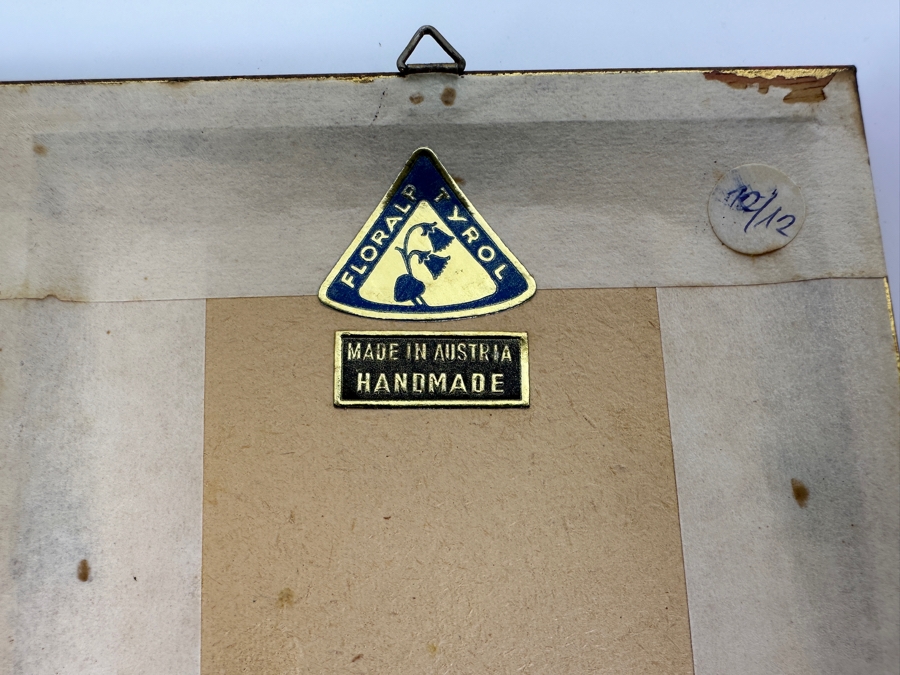 Pair Of Vintage Framed Floralp Tyrol Pressed Flowers Handmade In Austria 5 X 4.5 [Photo 6]