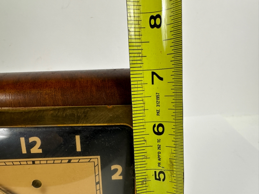 1938 Telethon Model #4F61 'The Pharaoh' Mahogany Cased Electric Clock Working 7.5W X 4D X 7H [Photo 12]