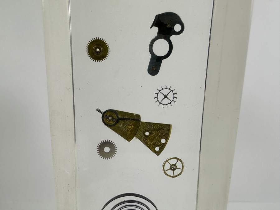 Handmade Lucite Sculpture With Watch Parts 11.5H [Photo 3]