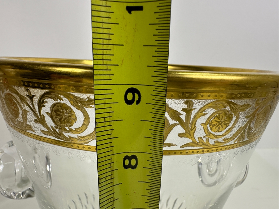 Saint-Louis Cristal De France Champagne Bucket with Thistle Gold Rim 9x9 [Photo 9]
