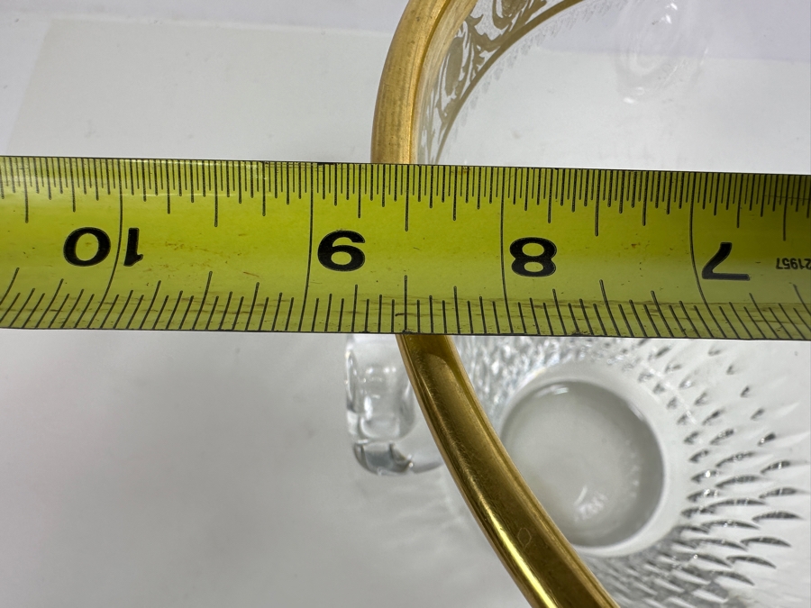 Saint-Louis Cristal De France Champagne Bucket with Thistle Gold Rim 9x9 [Photo 8]