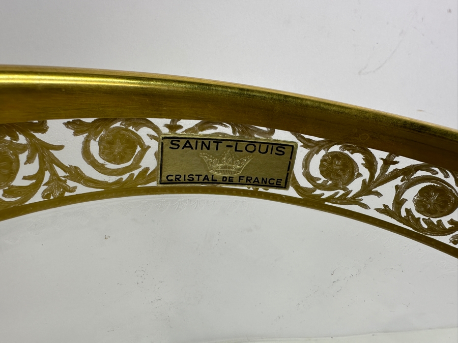 Saint-Louis Cristal De France Champagne Bucket with Thistle Gold Rim 9x9 [Photo 5]