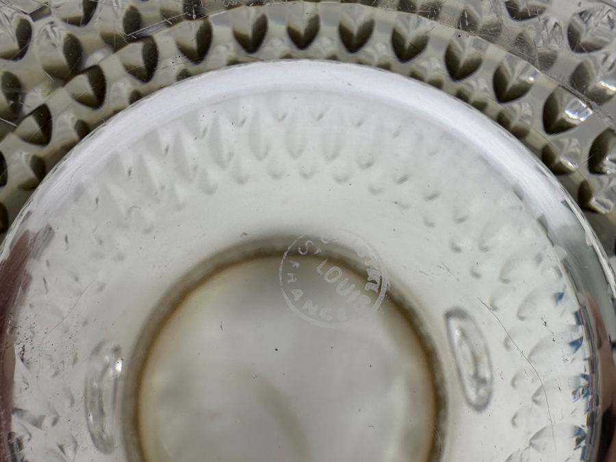 Saint-Louis Cristal De France Champagne Bucket with Thistle Gold Rim 9x9 [Photo 7]