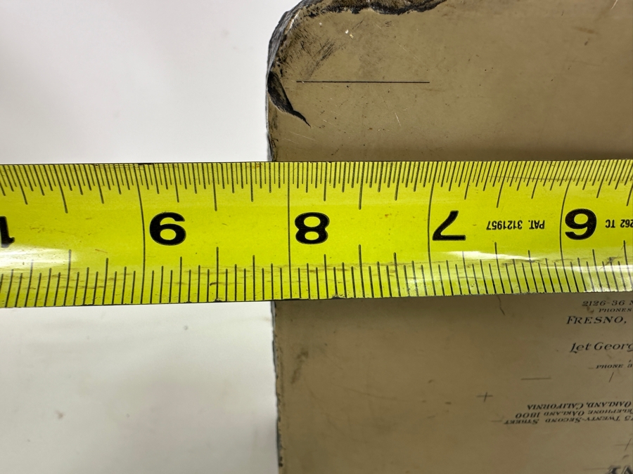 Antique Lithograph Printing Stone Double Sided - See Photos For Graphics - Heavy 8W X 6H X 3D [Photo 14]