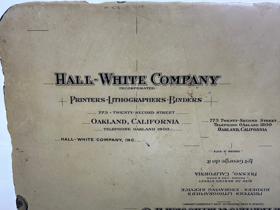 Antique Lithograph Printing Stone Double Sided - See Photos For Graphics - Heavy 8W X 6H X 3D [Photo 11]