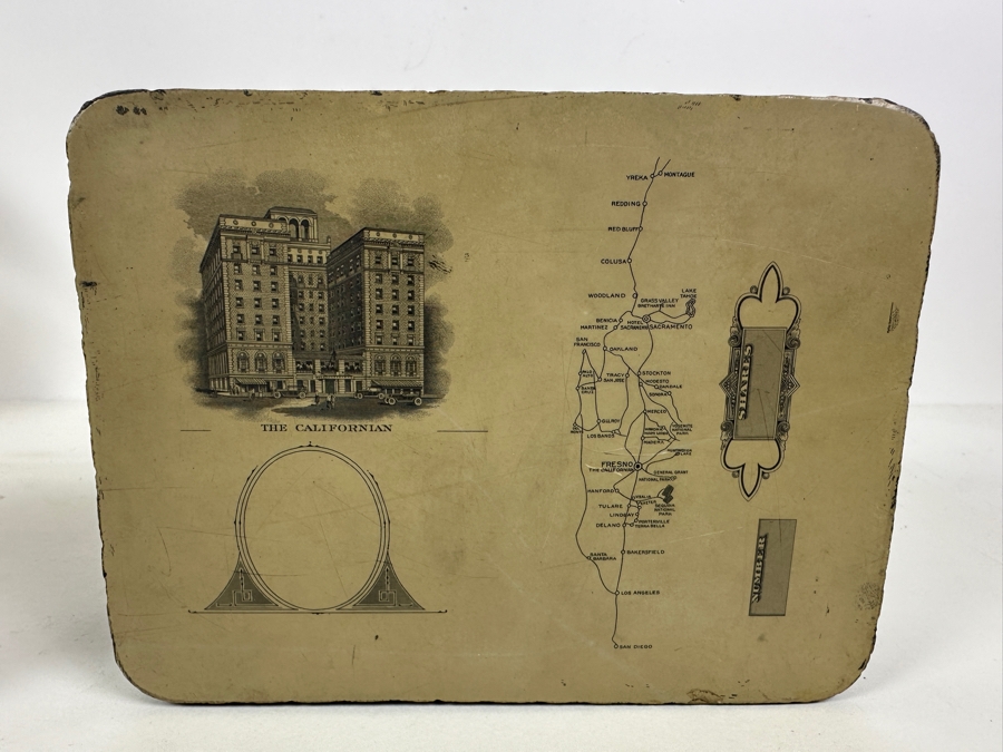 Antique Lithograph Printing Stone Double Sided - See Photos For Graphics - Heavy 8W X 6H X 3D [Photo 4]