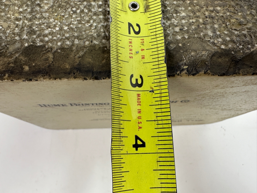 Antique Lithograph Printing Stone Double Sided - See Photos For Graphics - Heavy 8W X 6H X 3D [Photo 16]