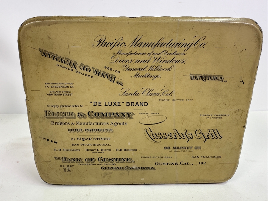 Antique Lithograph Printing Stone Double Sided - See Photos For Graphics - Heavy 8W X 6H X 3D [Photo 2]