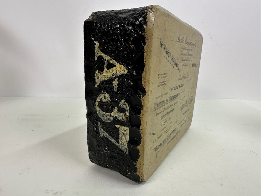 Antique Lithograph Printing Stone Double Sided - See Photos For Graphics - Heavy 8W X 6H X 3D [Photo 8]