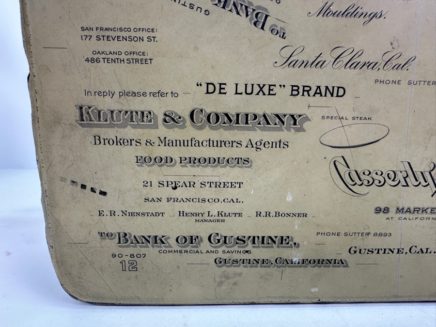 Antique Lithograph Printing Stone Double Sided - See Photos For Graphics - Heavy 8W X 6H X 3D [Photo 5]