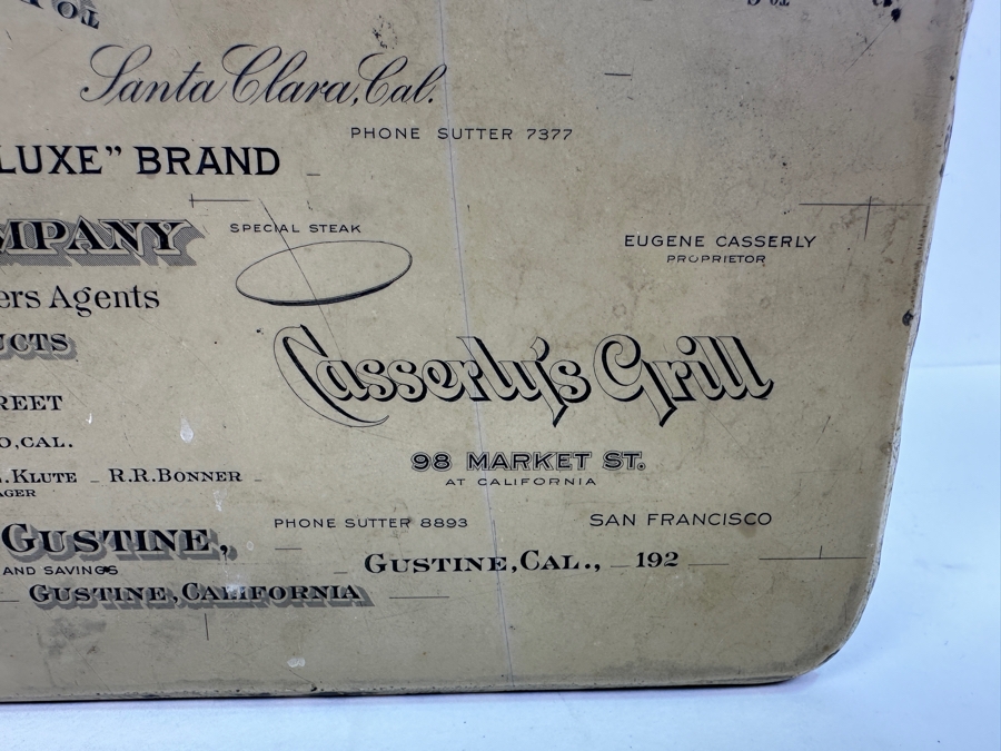 Antique Lithograph Printing Stone Double Sided - See Photos For Graphics - Heavy 8W X 6H X 3D [Photo 6]