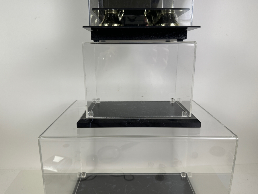 Set of (3) Acrylic Display Cases Approximately 15x11.5x12.5, 9.5x6x6.5, 8x7x8 [Photo 3]