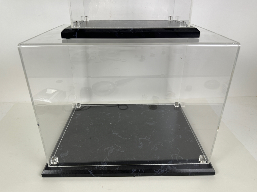 Set of (3) Acrylic Display Cases Approximately 15x11.5x12.5, 9.5x6x6.5, 8x7x8 [Photo 2]