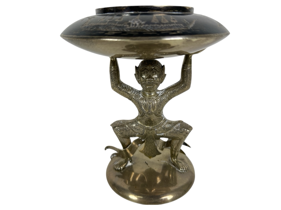 Vintage Thai Silverplate Vase 7H [Photo 1]