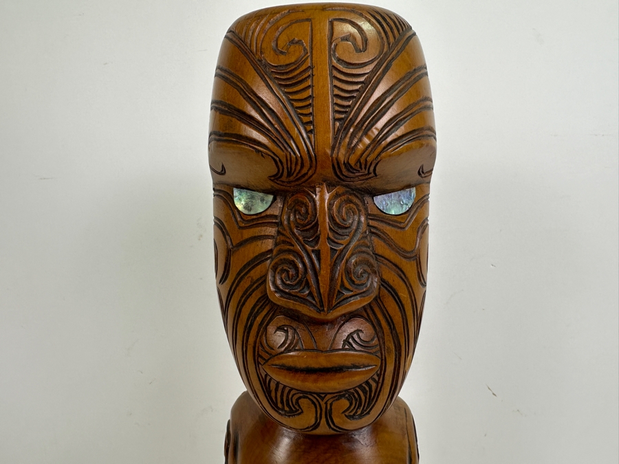 Vintage Maori Carved Wooden Sculpture  [Photo 2]