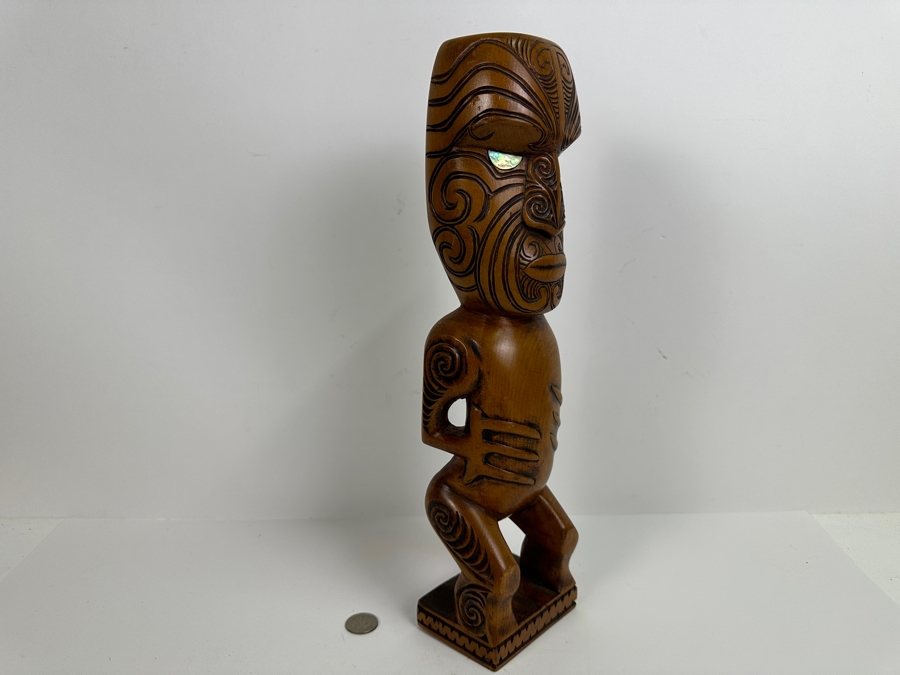 Vintage Maori Carved Wooden Sculpture  [Photo 6]