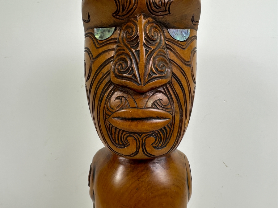 Vintage Maori Carved Wooden Sculpture  [Photo 4]