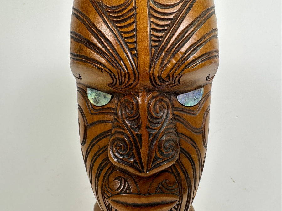 Vintage Maori Carved Wooden Sculpture  [Photo 3]