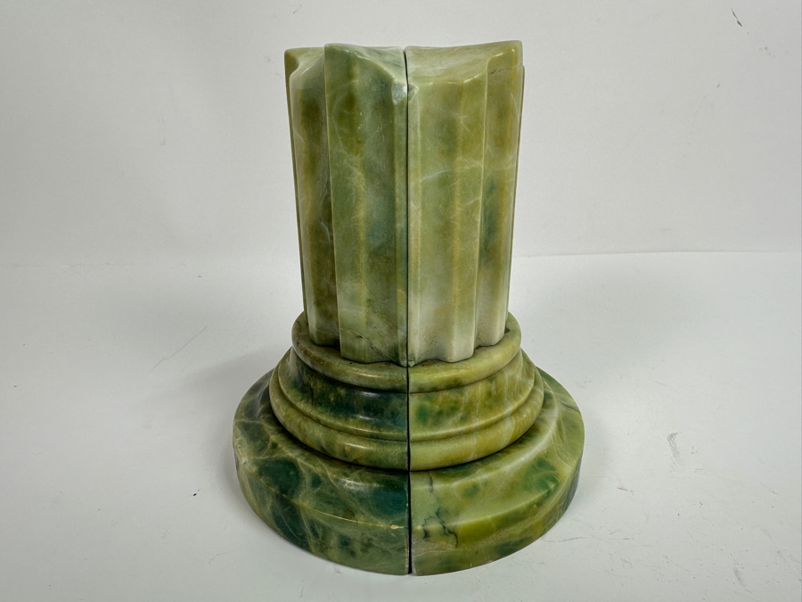 Vintage Italian Marble Column Bookends 5W X 5D X 6H [Photo 7]