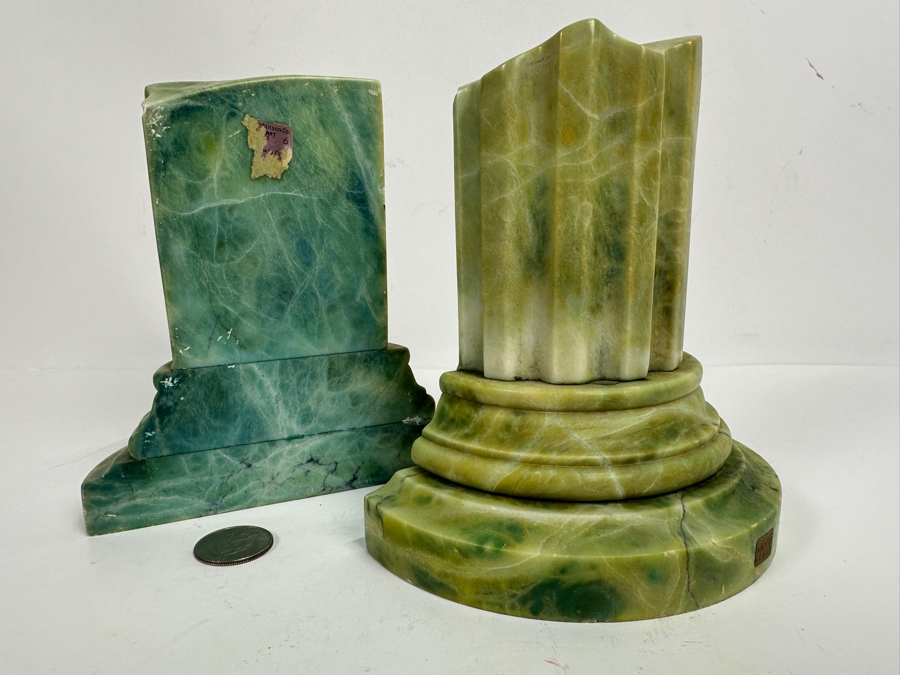 Vintage Italian Marble Column Bookends 5W X 5D X 6H [Photo 4]