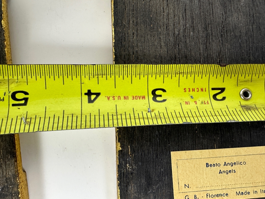 Set Of Six Italian Gilt Wooden Angels Wall Artwork Beato Angelico Florence 3.5 X 7 [Photo 14]