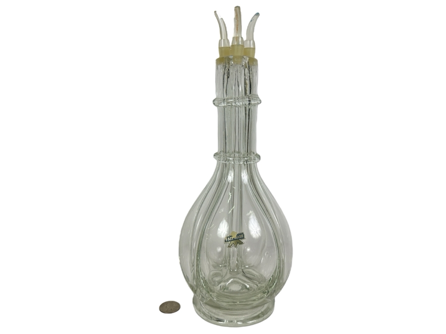 Faitmain France Four Chamber Glass Bottle 12.5H