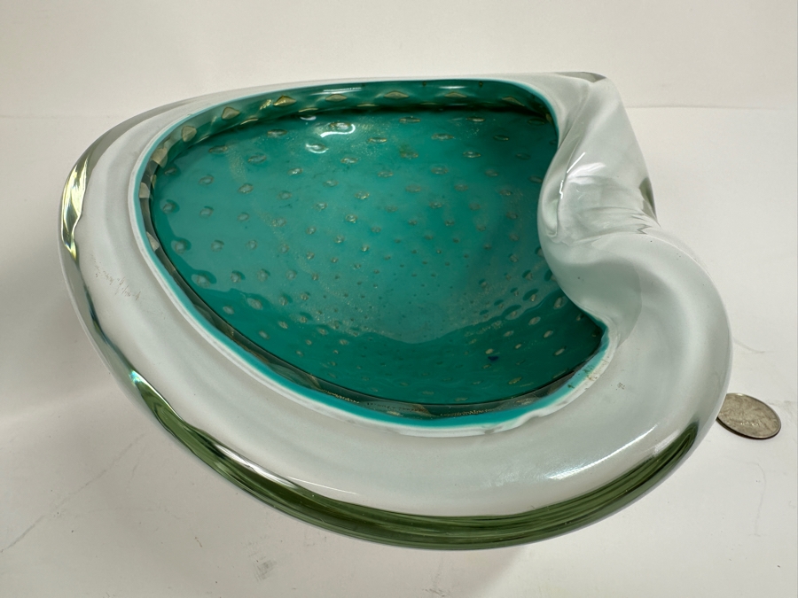 Large Italian Murano Art Glass Abalone Style Bowl 11W X 7.5D X 4H [Photo 7]