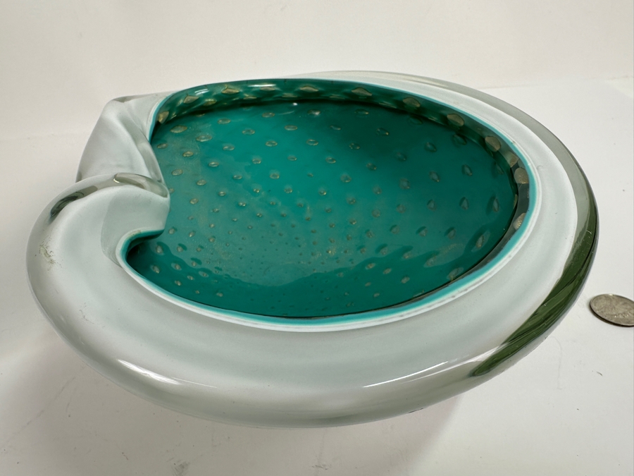 Large Italian Murano Art Glass Abalone Style Bowl 11W X 7.5D X 4H [Photo 12]
