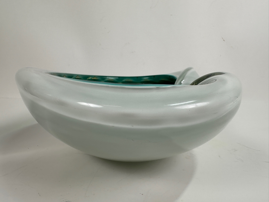 Large Italian Murano Art Glass Abalone Style Bowl 11W X 7.5D X 4H [Photo 8]