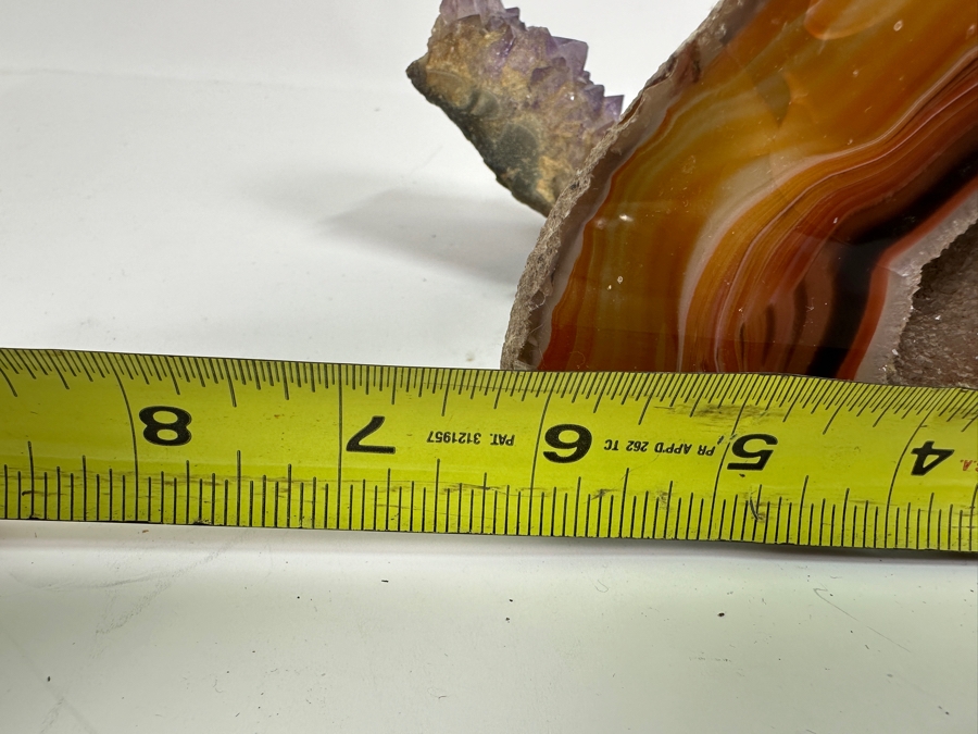 Pair Of Polished Geode Quarters Bookends & Part Of An Amethyst Geode 8L [Photo 9]