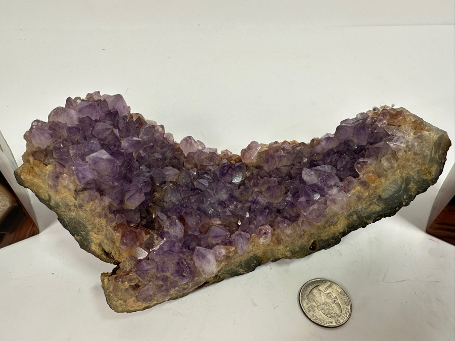 Pair Of Polished Geode Quarters Bookends & Part Of An Amethyst Geode 8L [Photo 4]