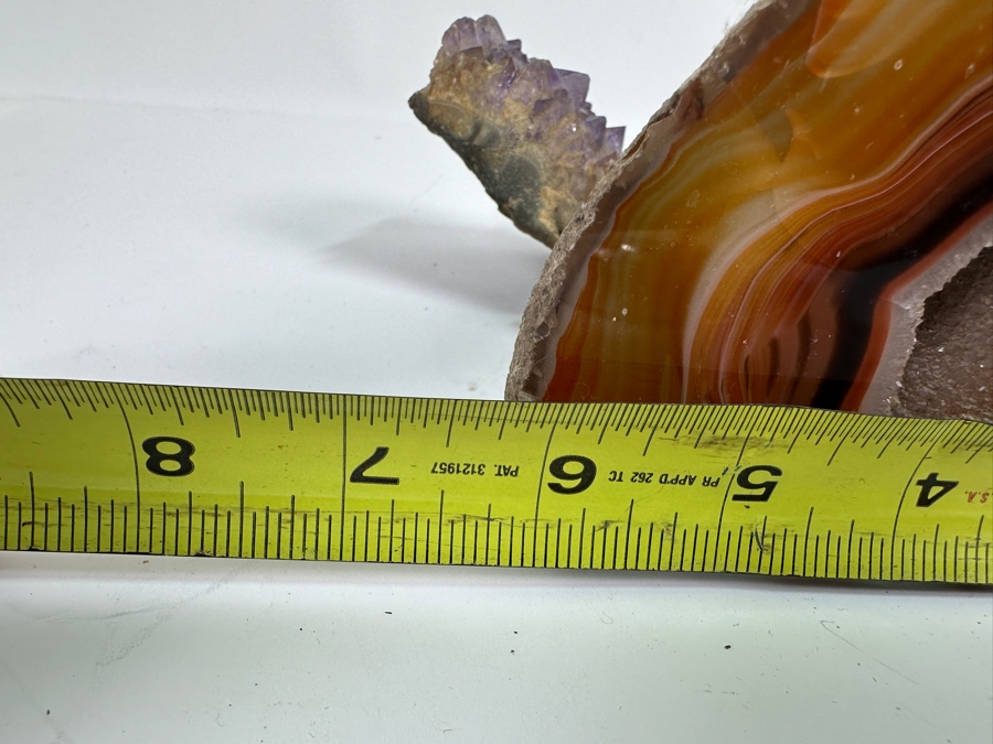Pair Of Polished Geode Quarters Bookends & Part Of An Amethyst Geode 8L [Photo 8]