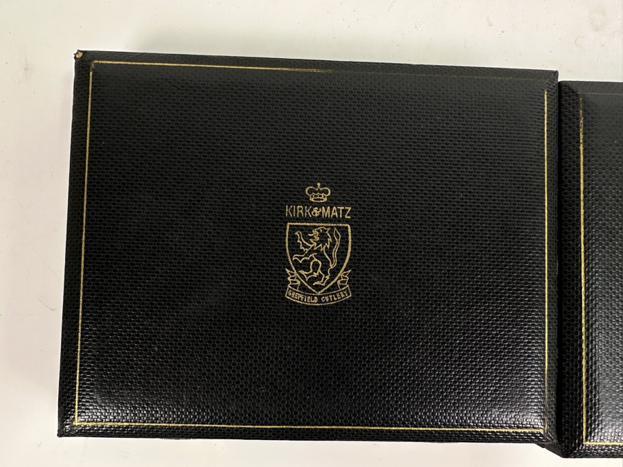 (8) Kirk & Matz Sheffield England Stainless Knives & Maxwell-Phillip New York Carving Fork & Knife Set With Mother Of Pearl Handles [Photo 8]