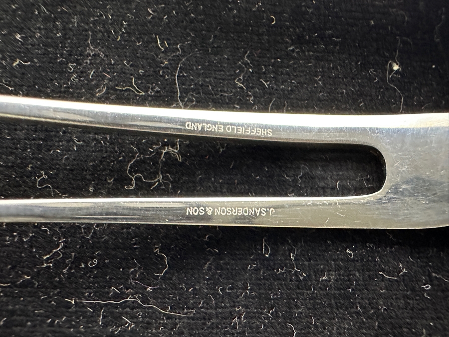 (8) Kirk & Matz Sheffield England Stainless Knives & Maxwell-Phillip New York Carving Fork & Knife Set With Mother Of Pearl Handles [Photo 5]