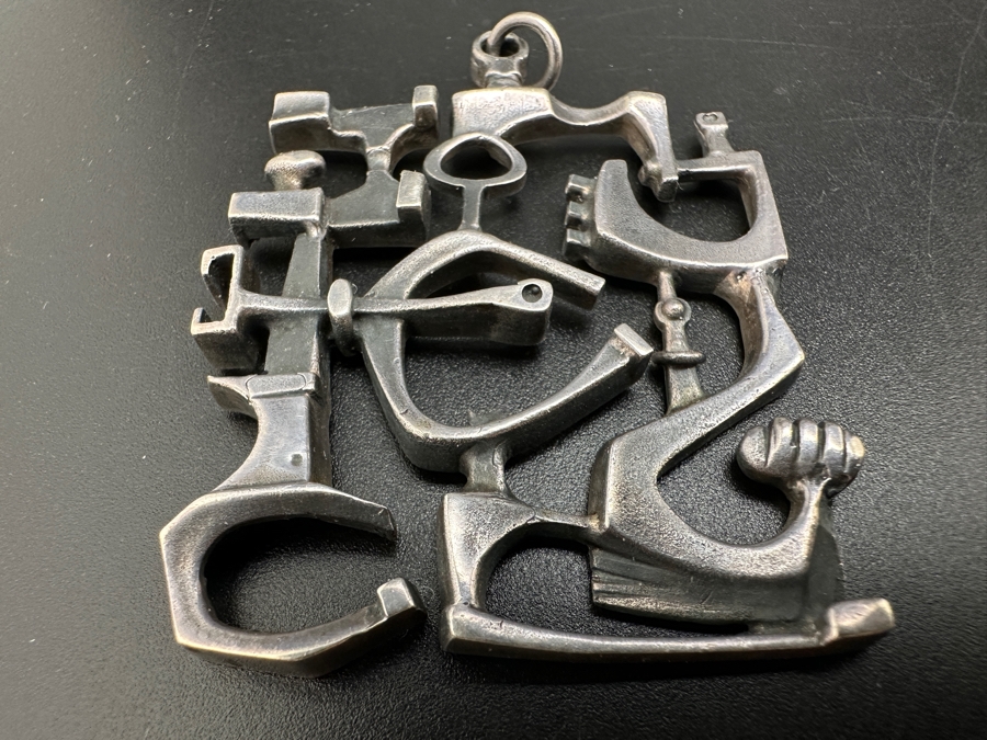 Vintage Jorma Laine (1930-2002) Finland Modernist Pendant 18.7g [Photo 3]