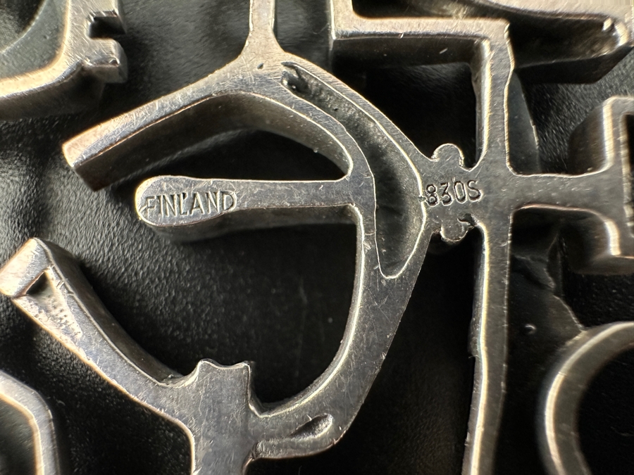 Vintage Jorma Laine (1930-2002) Finland Modernist Pendant 18.7g [Photo 5]